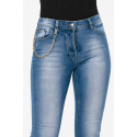 Lady Cruiser Retro Blue motorcycle denim jeans (CE 17092)