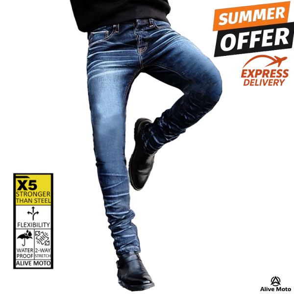 Motorcycle Rider Classic Original blue jean