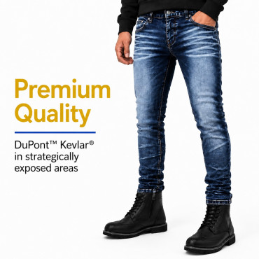 Motorcycle Rider Classic Original blue jean