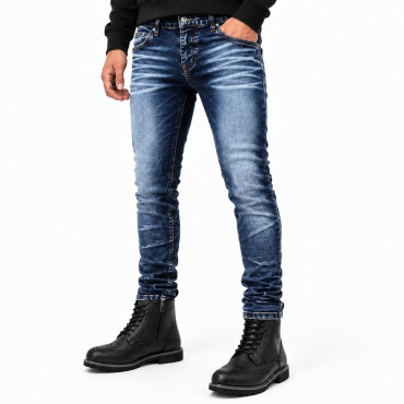 Motorcycle Rider Classic Original blue jean