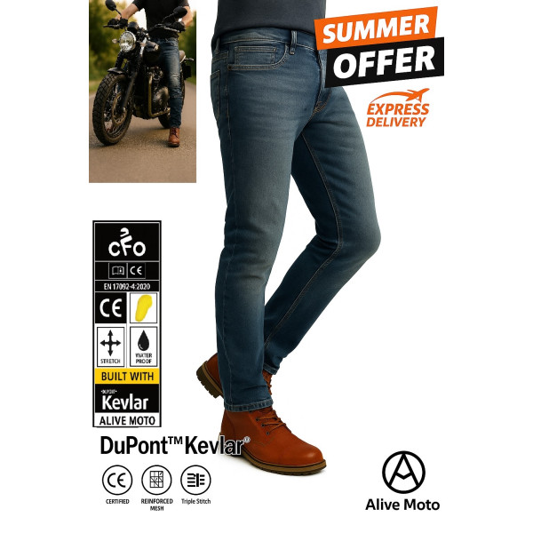 Cruiser Dirty Blue motorcycle Denim men's jean (CE 17092)