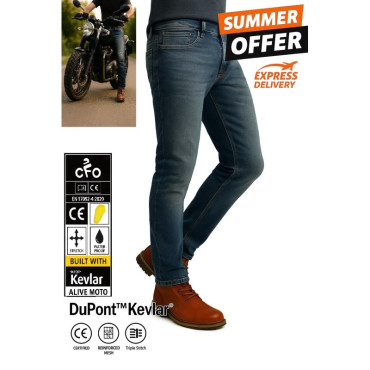 Cruiser Dirty Blue motorcycle Denim men's jean (CE 17092)