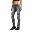 LADY CARGO DIRTY GREY GT-RIDER WATER-REPELLENT CE MOTORCYCLE RIDING JEANS