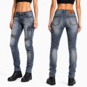 LADY CARGO DIRTY GREY GT-RIDER WATER-REPELLENT CE MOTORCYCLE RIDING JEANS