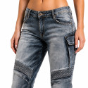 LADY CARGO DIRTY GREY GT-RIDER WATER-REPELLENT CE MOTORCYCLE RIDING JEANS