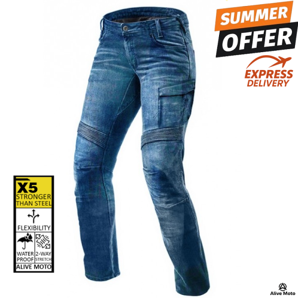 Lady cargo Dirty Blue GT-Rider waterproof CE motorcycle  jeans