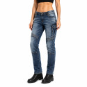 LADY CARGO DIRTY BLUE GT-RIDER WATER-REPELLENT CE MOTORCYCLE RIDING JEANS