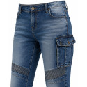 LADY CARGO DIRTY BLUE GT-RIDER WATER-REPELLENT CE MOTORCYCLE RIDING JEANS