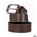 Motorcycle Leather Belt Brown