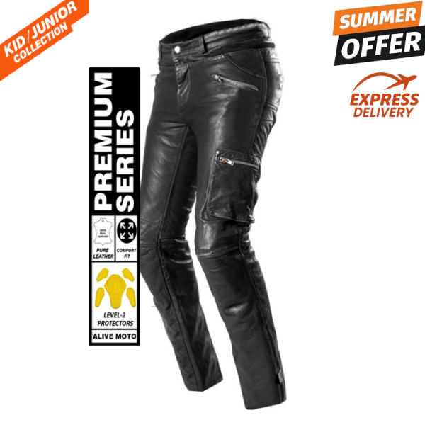 Kid / Junior Rebel touring motorcycle leather pant Kid / Junior Rebel touring motorcycle leather pant