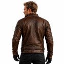 Bandit 92X brown Gaot nappa premium motorcycle leather jacket