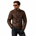 Bandit 92X brown Gaot nappa premium motorcycle leather jacket
