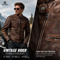 Bandit 92X brown Gaot nappa premium motorcycle leather jacket