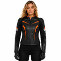 Lady Orange Prospect motorcycle leather jackets