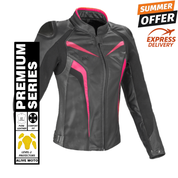 Lady Pink Prospect motorcycle leather jackets Lady Pink Prospect motorcycle leather jackets