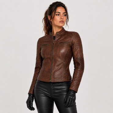 Lady GhostRide leather jacket