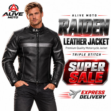 Raiden Genuine Cowhide Leather Motorcycle Jacket – Alive Moto