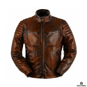 Nordmen brown motorcycle leather jackets