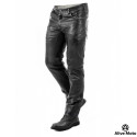 Premium Vintage black 92-x Goat Napa washed touring leather pant