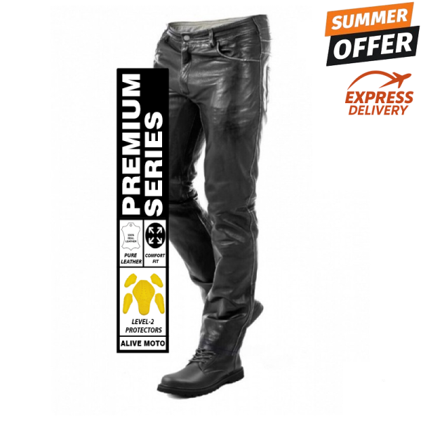 Premium Vintage black 92-x Goat Napa washed touring leather pant Premium Vintage black 92-x Goat Napa washed touring leather pant