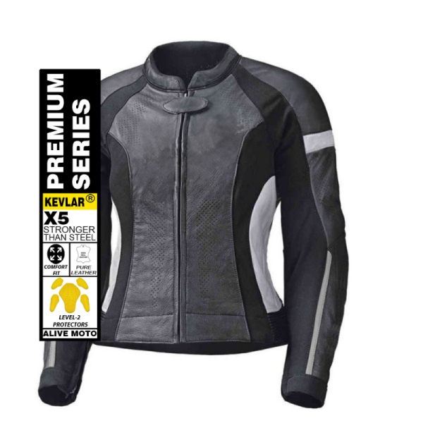Premium Storm motorcycle lady leather jacket
