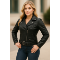 Women's Double Rider Leather Jacket