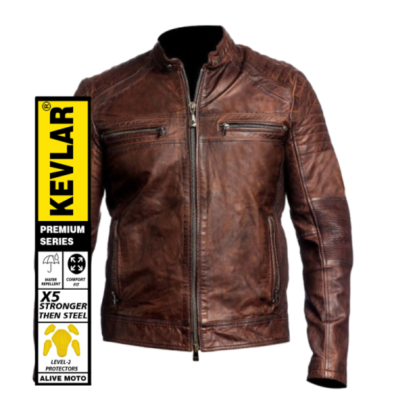 Ghost Vintage brown touring leather jackets