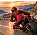 ATA Savage Red One-Piece Motorcycle Leather Suit – Full-Coverage Racing Suit | Alive Moto