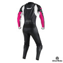 Alive Lady pink motorcycle leather two-piece suit