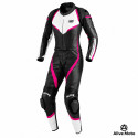 Alive Lady Pink Motorcycle Leather Two-Piece Suit – Protective Riding Gear | Alive Moto