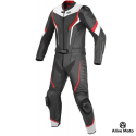 ATA Fortune Red Combo motorcycle leather  two piece suit