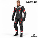 ATA Fortune Red Combo Two-Piece Motorcycle Leather Suit – Alive Moto
