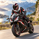 ATA Fortune Red Combo Two-Piece Motorcycle Leather Suit – Alive Moto