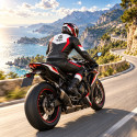 ATA Fortune Red Combo Two-Piece Motorcycle Leather Suit – Alive Moto