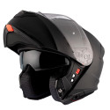 NIGHTHAWK 22.06 FLIP FRONT MATT BLACK OPENABLE MOTORCYCLE HELMET