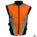 Black Reflex Orange Motorcycle Vest