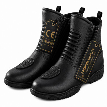 Motorcycle touring boots Black  CE-level 2 (EN-13634:2017)