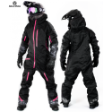 Lady Evolution base black Pink  overall Snowmobile Suit