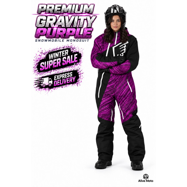 Lady Premium Gravity Snowmobile Monosuit – High-Visibility Yellow | Waterproof Insulated Pro Sled Suit | Alive Moto