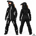 Lady Evolution Base Black White Snowmobile Monosuit – Waterproof Insulated Winter Suit – Alive Moto