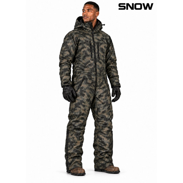 Forrest Dark Camo Snowmobile Monosuit – Waterproof Insulated Winter Suit – Alive Moto