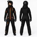 Lady Evolution Base Black Orange Snowmobile Monosuit – Waterproof Insulated Winter Suit – Alive Moto