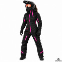 Lady Evolution Base Black Pink Snowmobile Monosuit – Waterproof Insulated Winter Suit – Alive Moto