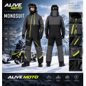 Evolution Base Black Arctic Grey Snowmobile Monosuit – Waterproof Insulated Winter Suit - Alive Moto