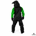 Forrest Base Black Textured Green Snowmobile Monosuit – Waterproof Insulated Winter Suit - Alive Moto