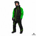 Forrest Base Black Textured Green Snowmobile Monosuit – Waterproof Insulated Winter Suit - Alive Moto