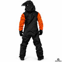 Forrest Base Black Textured Orange Snowmobile Monosuit – Waterproof Insulated Winter Suit – Alive Moto