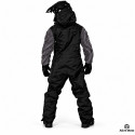 Forrest Base Black Textured Grey Snowmobile Monosuit – Waterproof Insulated Winter Suit – Alive Moto
