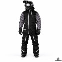 Forrest Base Black Textured Grey Snowmobile Monosuit – Waterproof Insulated Winter Suit – Alive Moto
