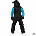 Forrest Base Black Textured Sky Blue Snowmobile Monosuit – Waterproof Insulated Winter Suit – Alive Moto